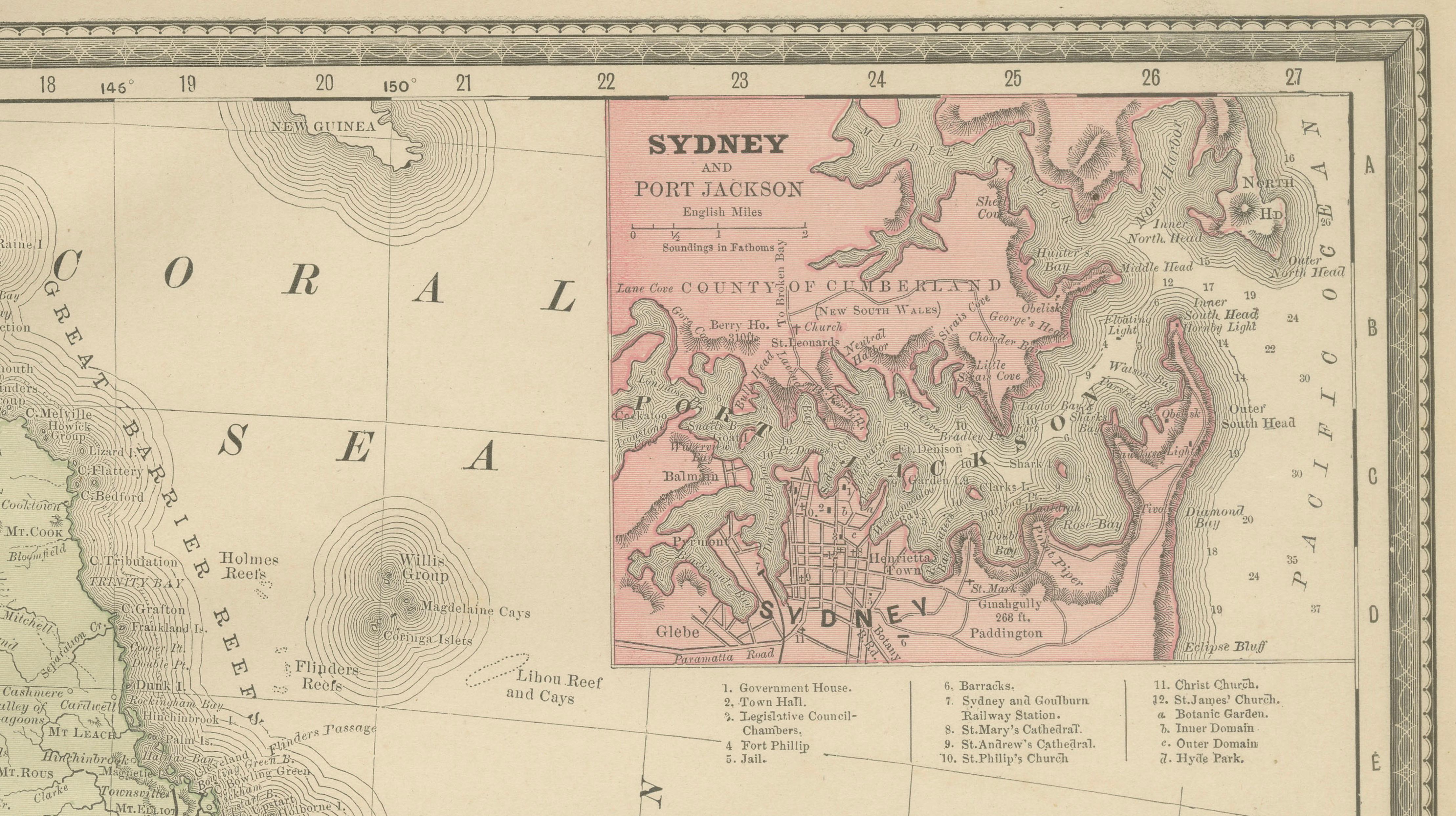 Antique Australia & New Zealand Map Wall Art – Rand McNally Atlas, c.1888