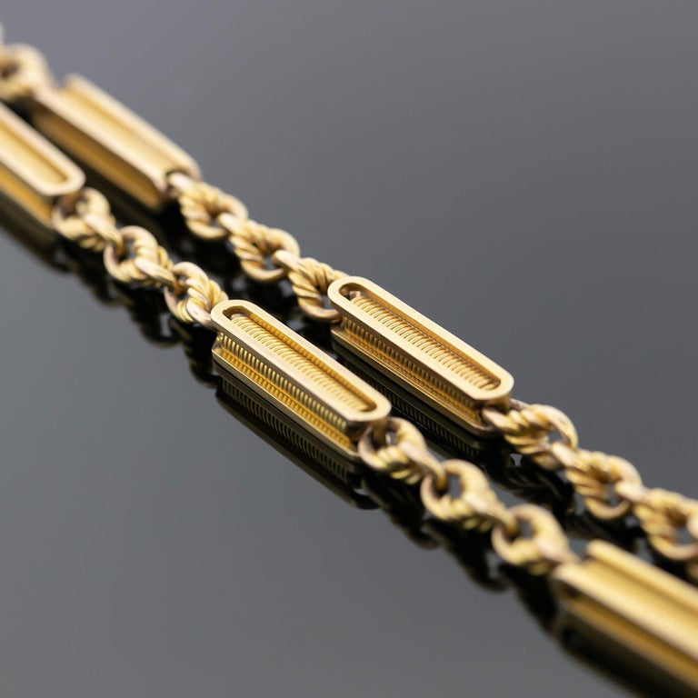 Antique Australian 9k Yellow Gold Fob Chain Necklace or Bracelet, circa