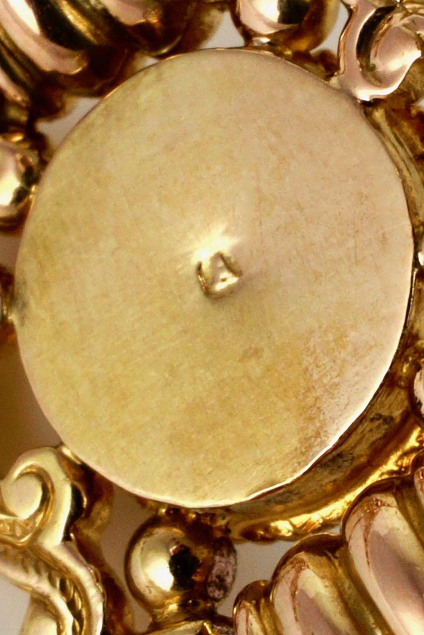 Antique Austrian 14 Karat Yellow Gold Essex Crystal Bracelet 1
