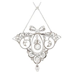 Antico ciondolo austriaco in oro con diamante da 1,65 carati CIRCA 1920