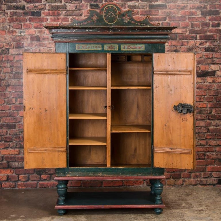 Antique Austrian Armoire with Original Paint at 1stdibs