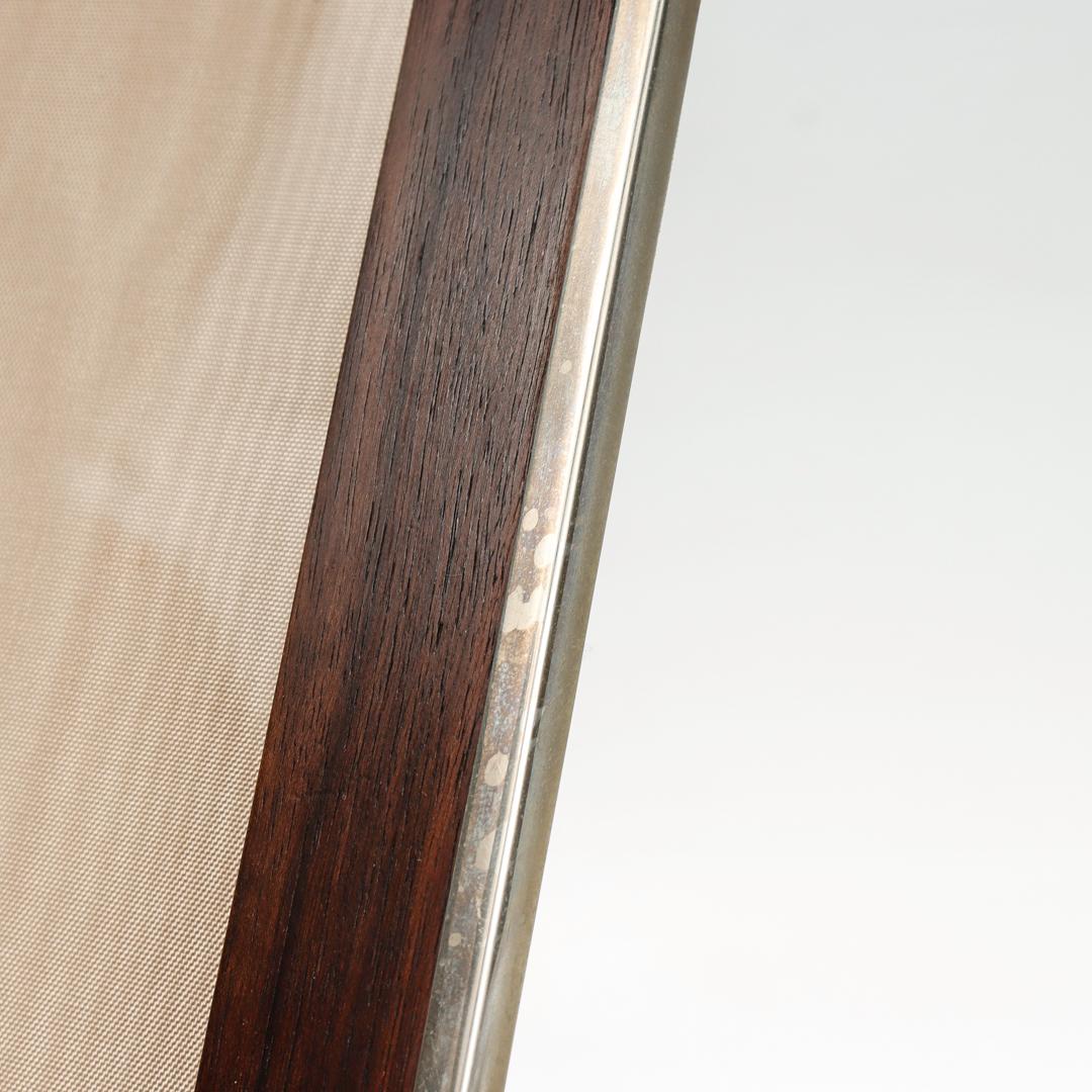 Marco antiguo austriaco Art Decó de madera de nogal y chapado en plata para fotos o cuadros de escritorio en venta 7