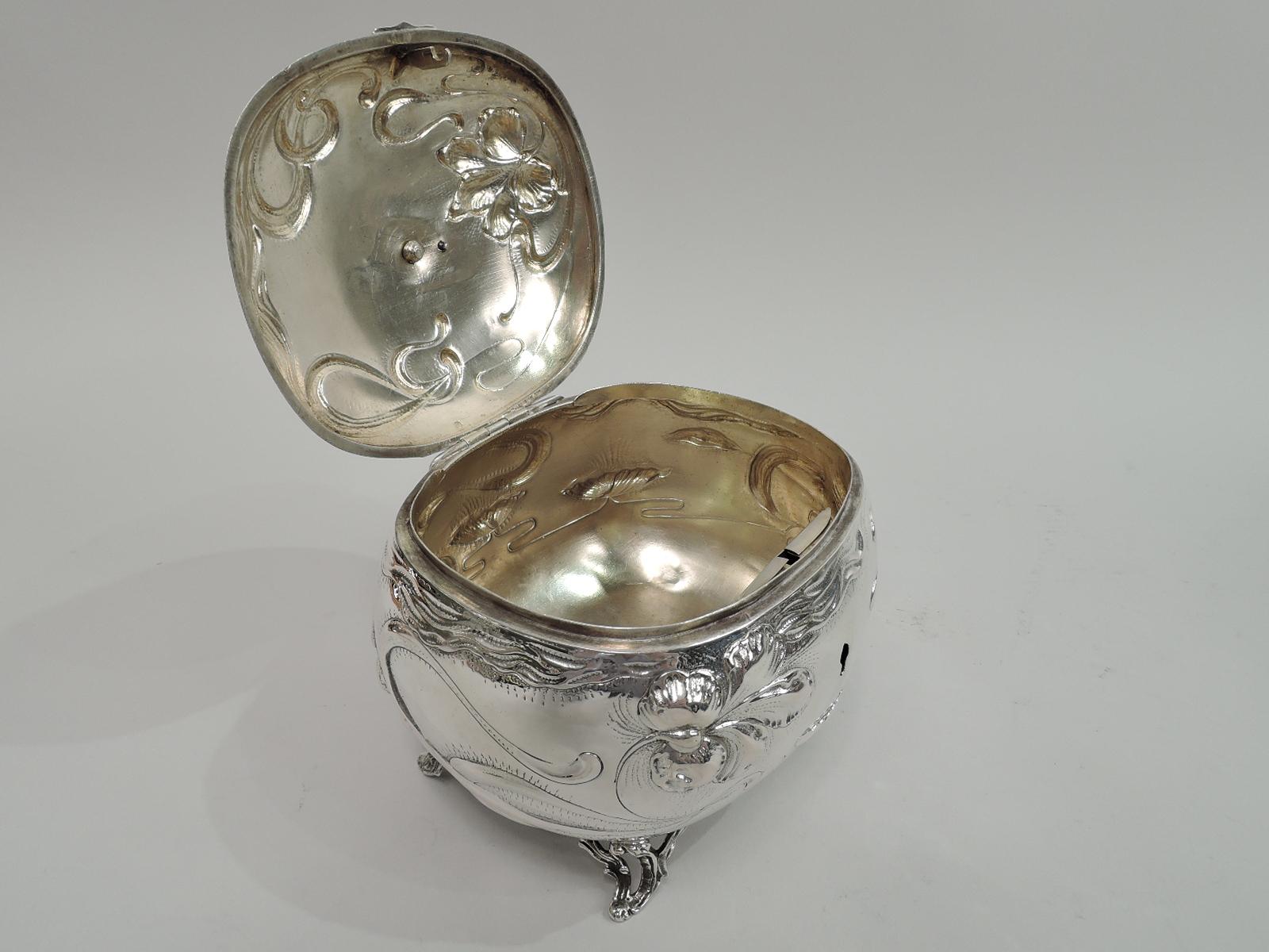 Antique Austrian Art Nouveau Silver Keepsake Casket Box 2