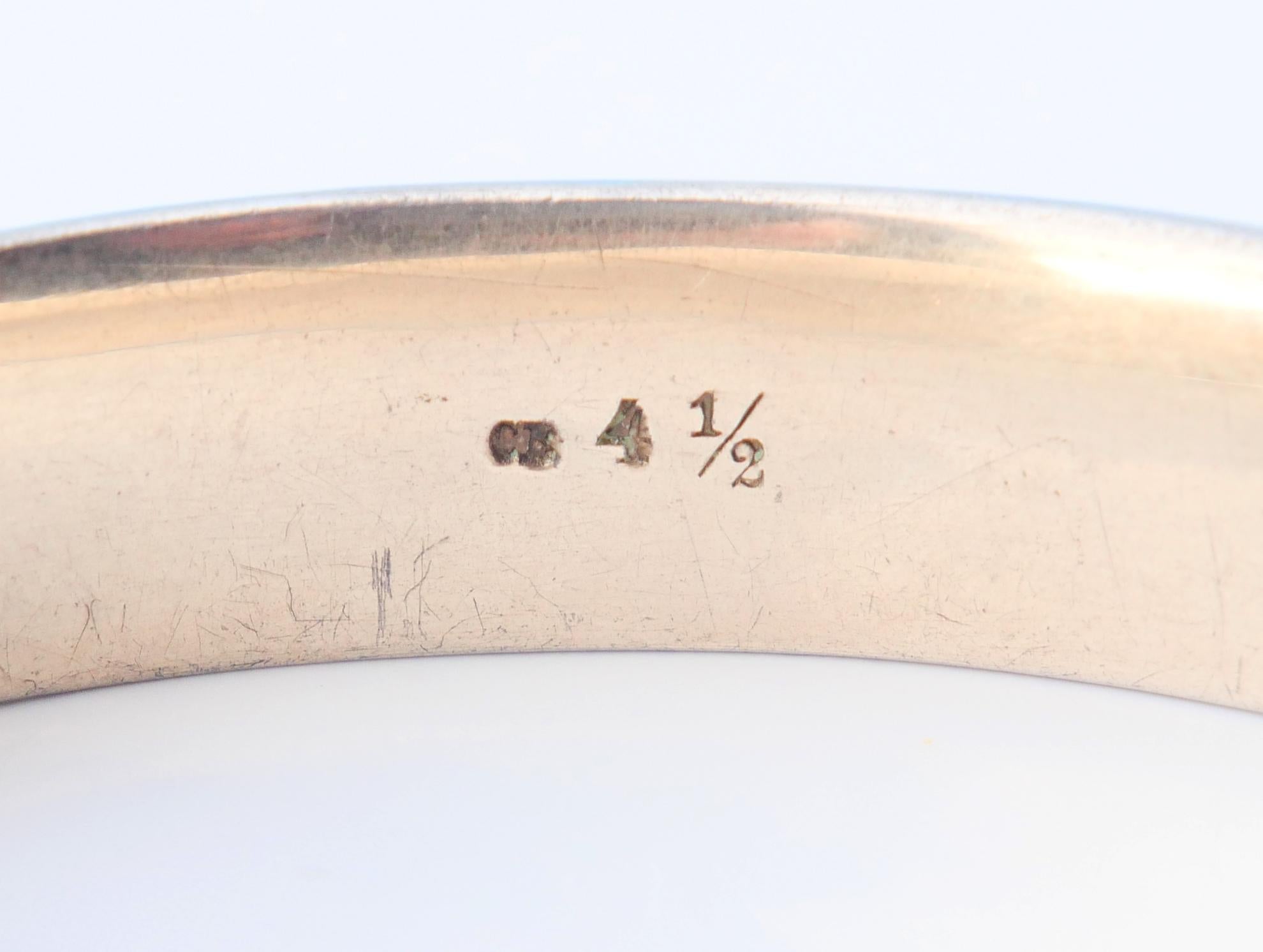 Antique Austrian Bangle Bracelet Seed Pearls Blue Enamel solid Silver / 32.8gr For Sale 9