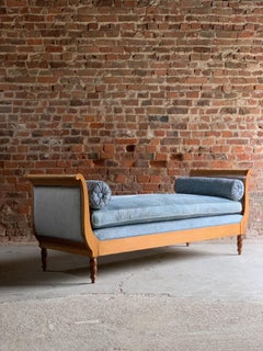 Antique Austrian Biedermeier Style Day Bed Chaise Longue, circa 1910