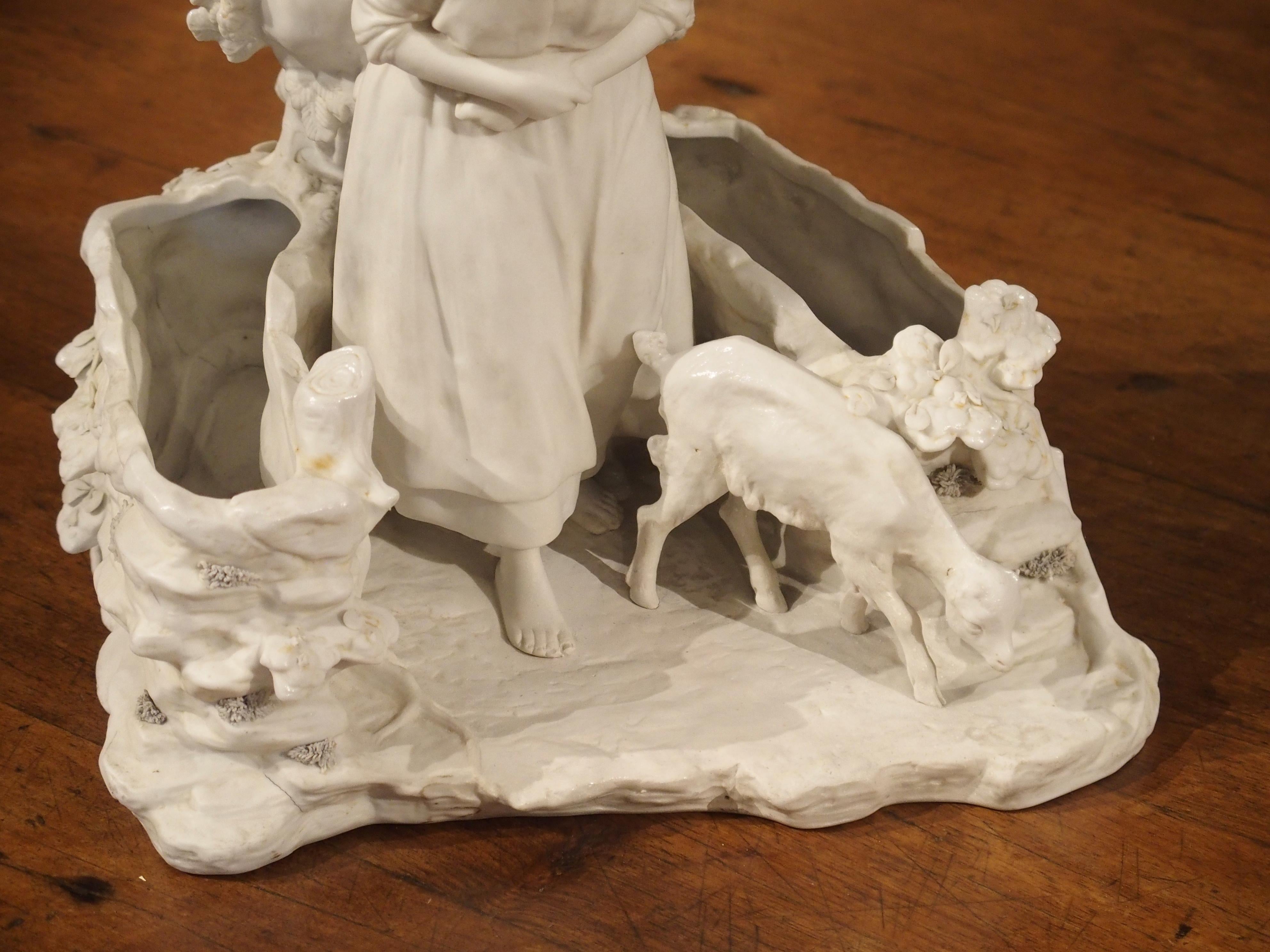 Unglazed Antique Austrian Bisque Statue, Early 1900s