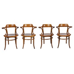 Antique Austrian Bistro Chairs Set of 4