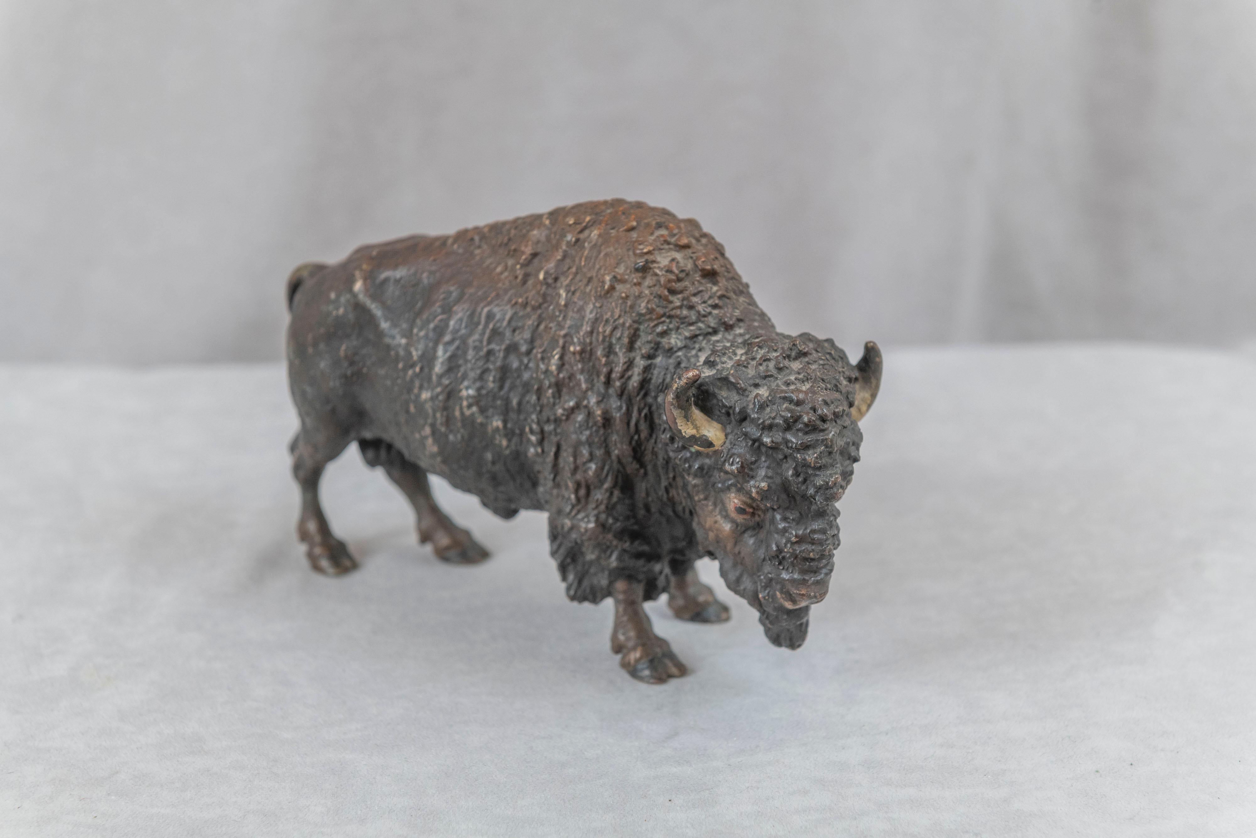 Other Antique Austrian Bronze Bison, Attributed to Kauba, ca. 1910 For Sale
