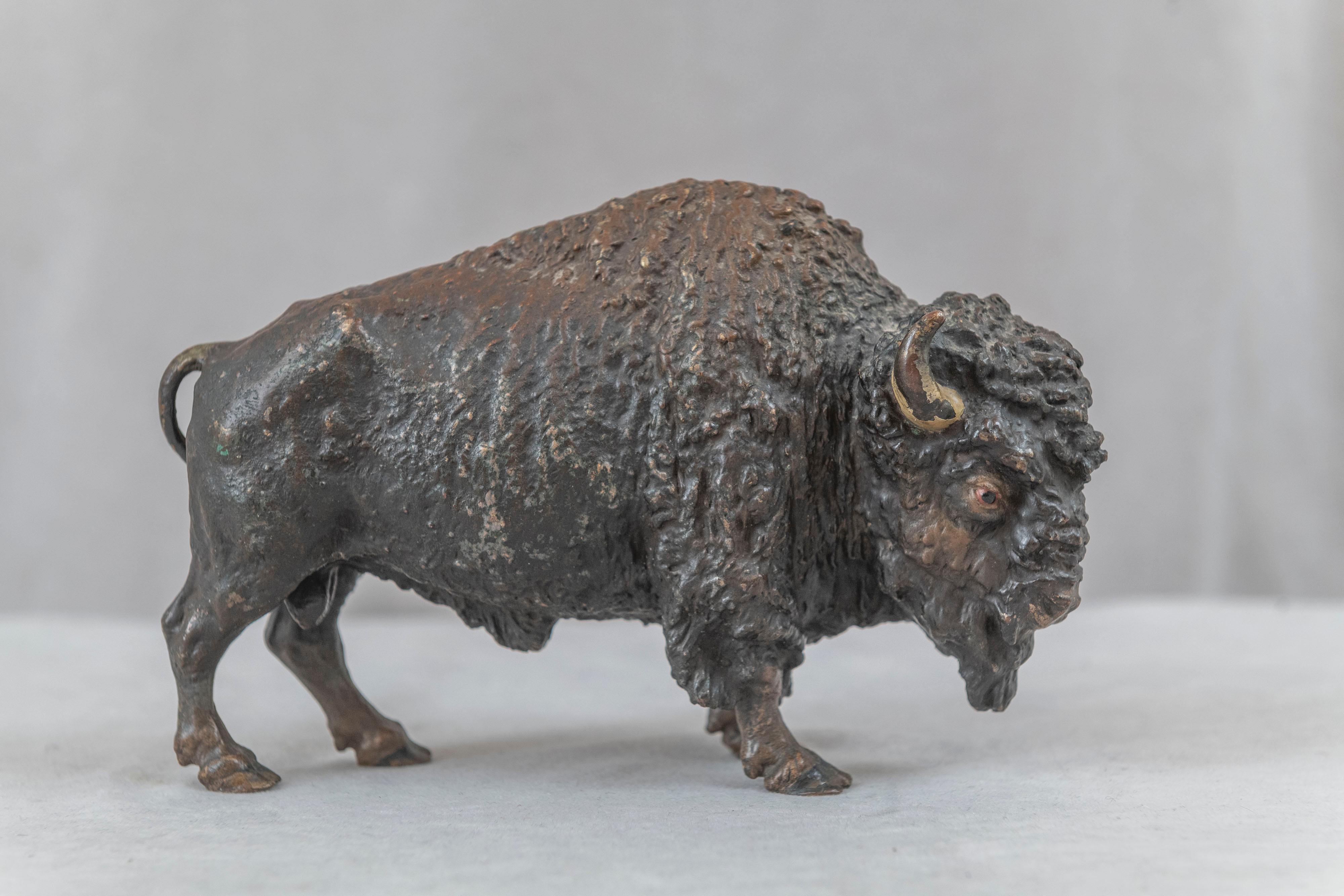 Antique Austrian Bronze Bison, Attributed to Kauba, ca. 1910 For Sale 2