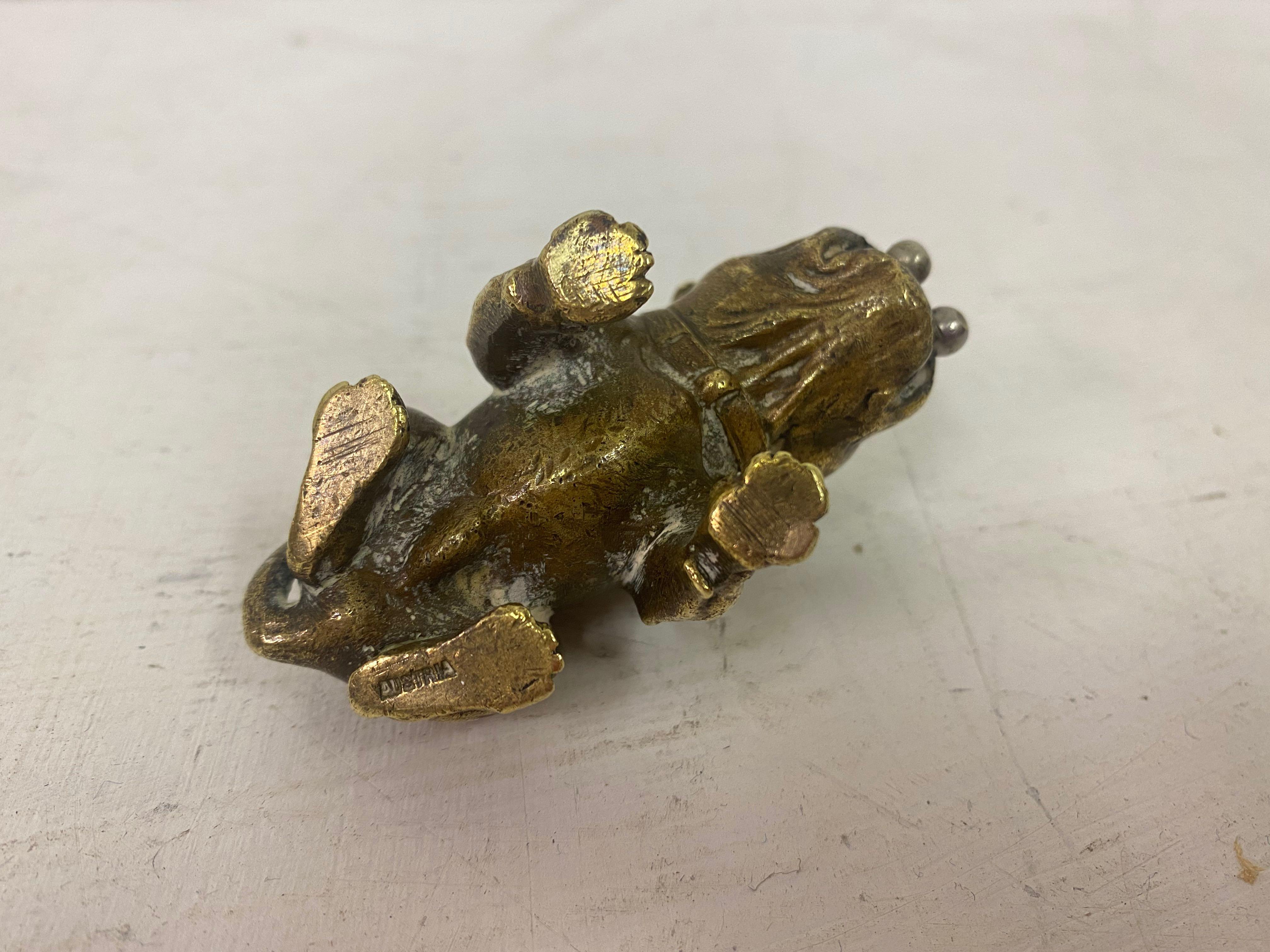 Antique Austrian Bronze Bulldog Cigar Cutter 4