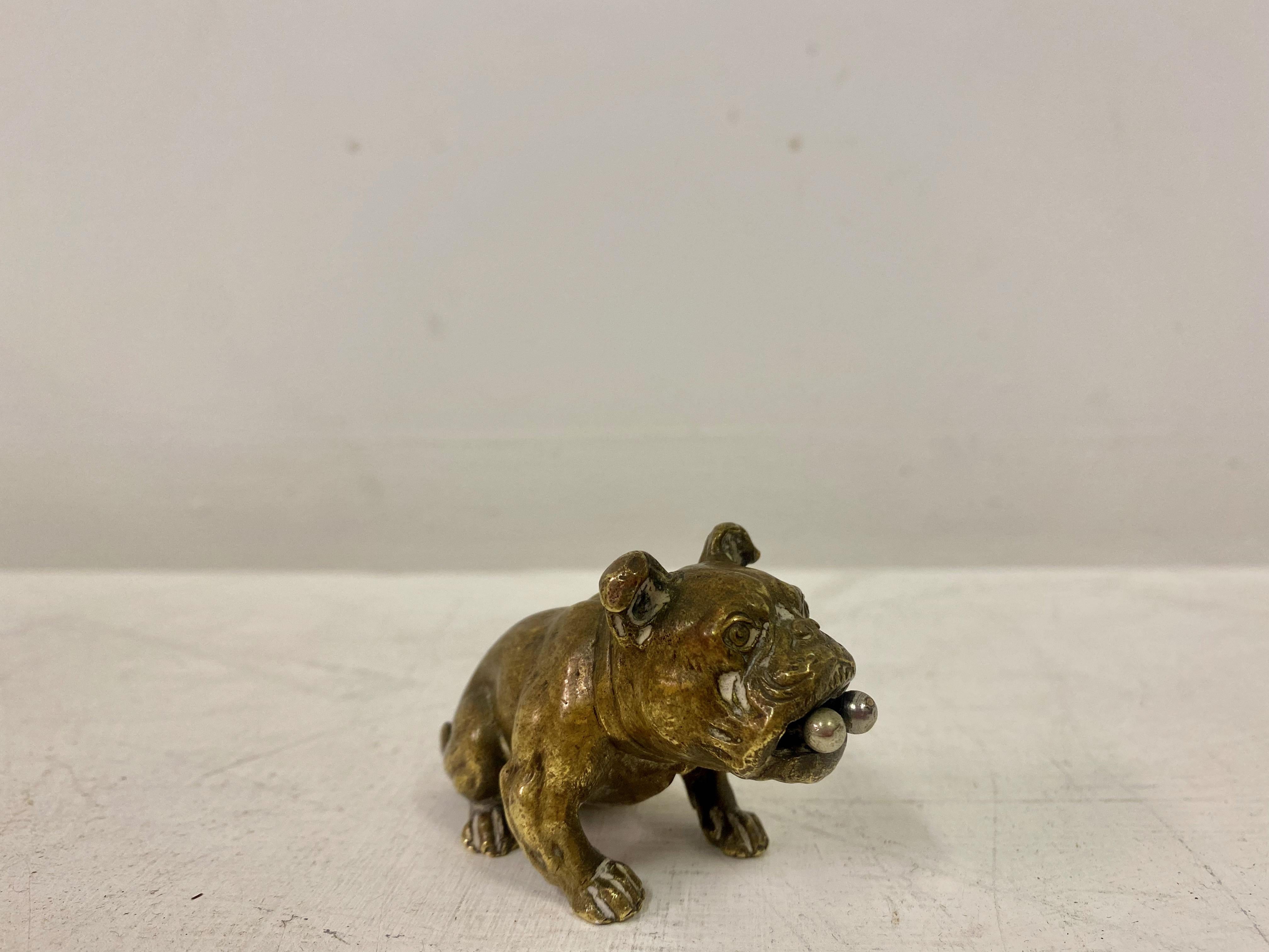 Antique Austrian Bronze Bulldog Cigar Cutter 1