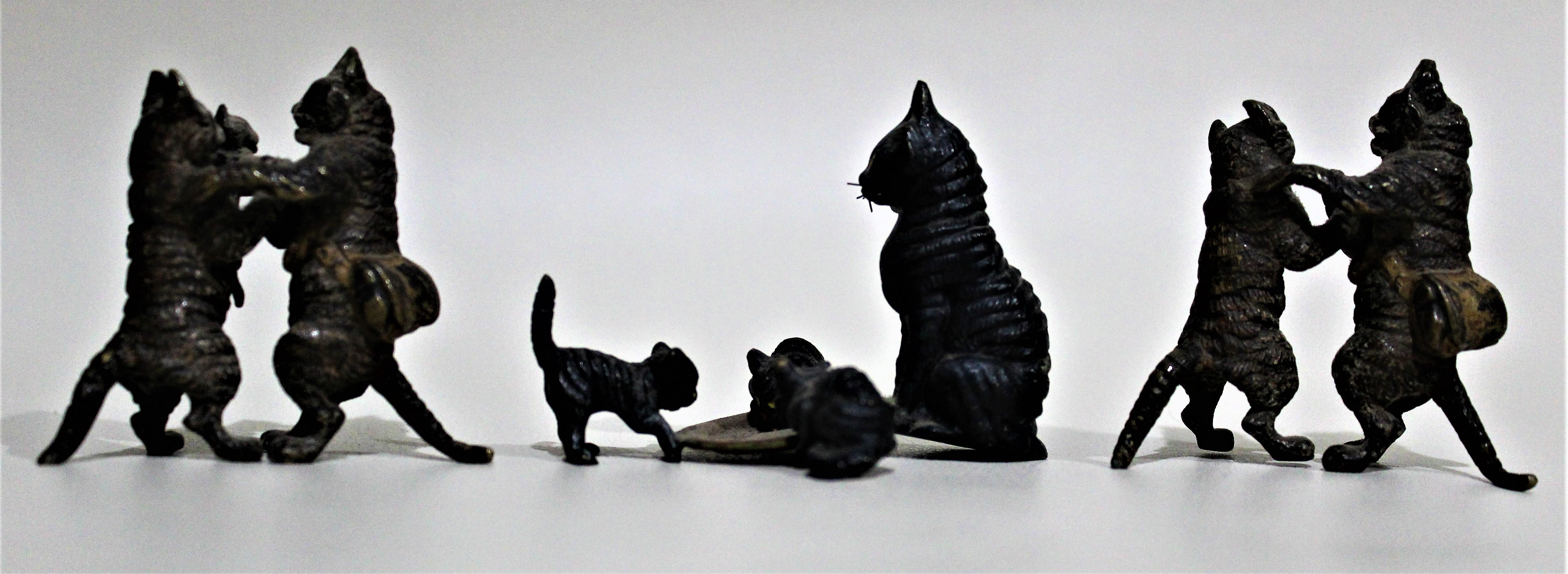 miniature cat statues