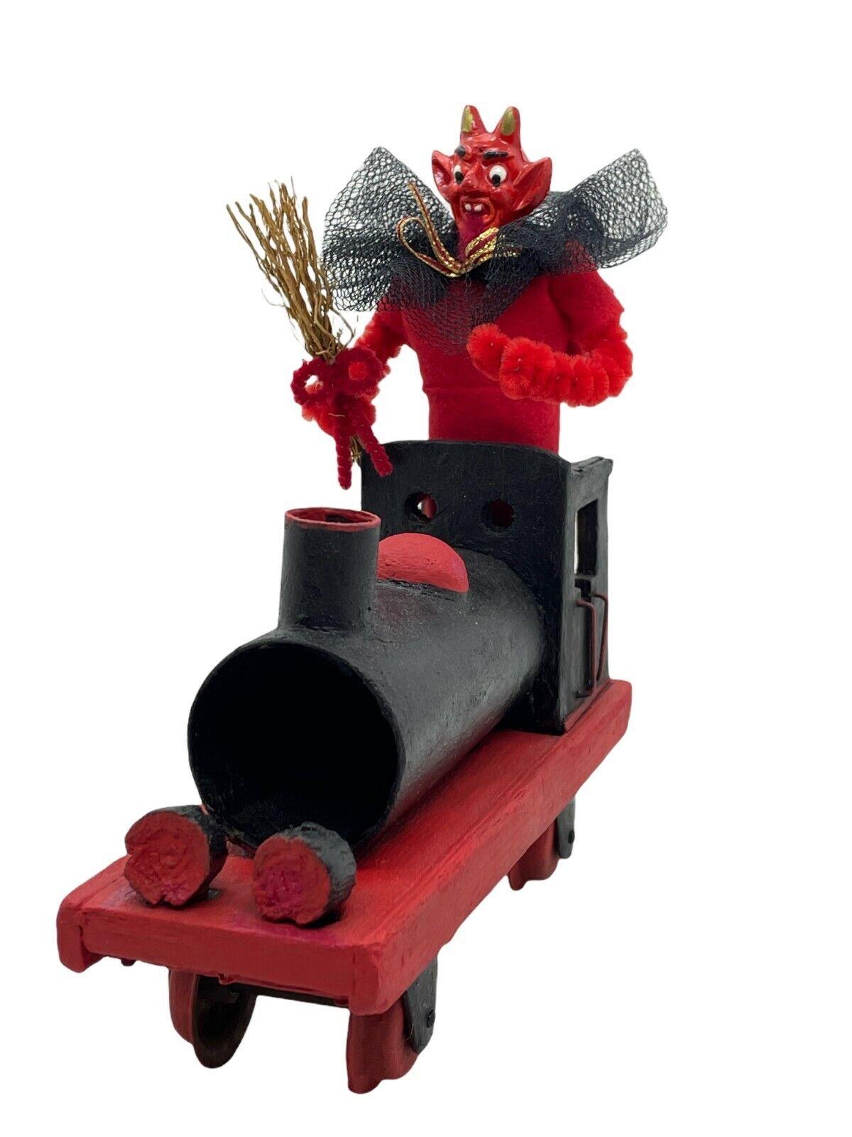 Folk Art Antique Austrian Christmas Krampus Companion Belsnickel Figure, 1920s For Sale