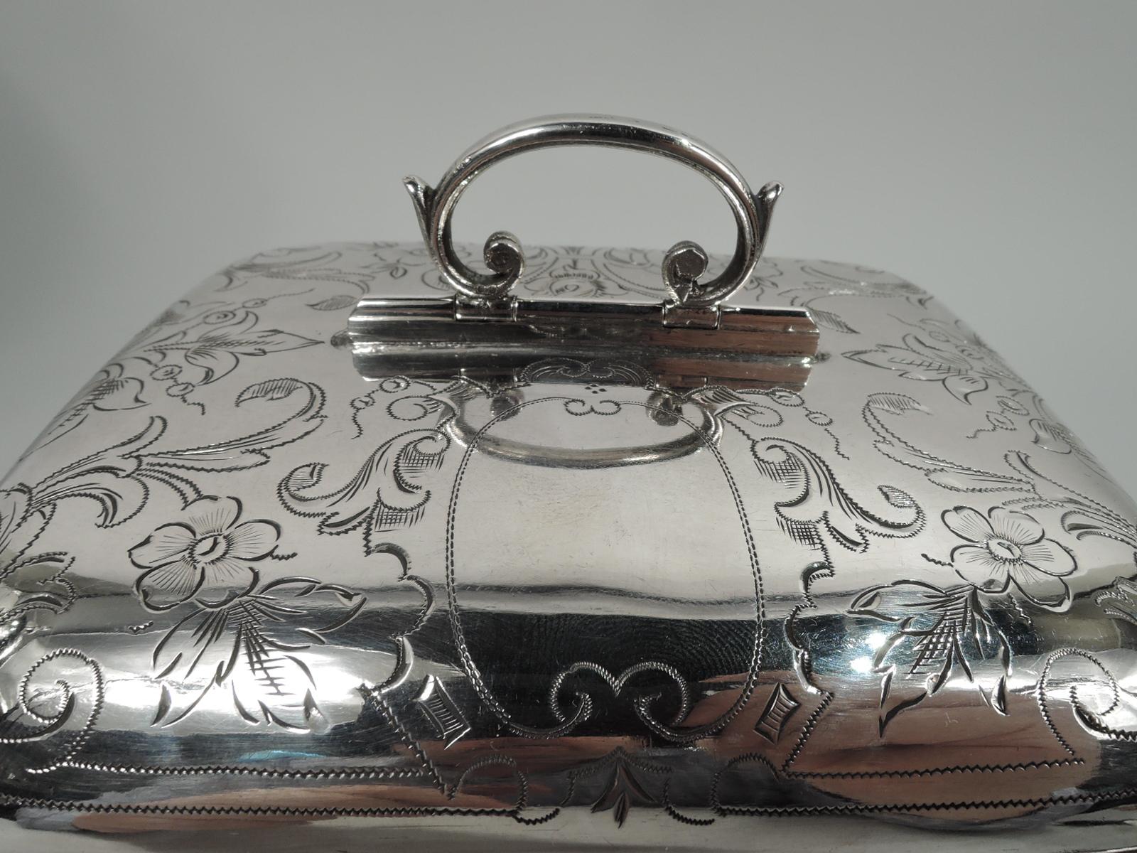 Antique Austrian Classical Silver Keepsake Casket Box In Excellent Condition In New York, NY