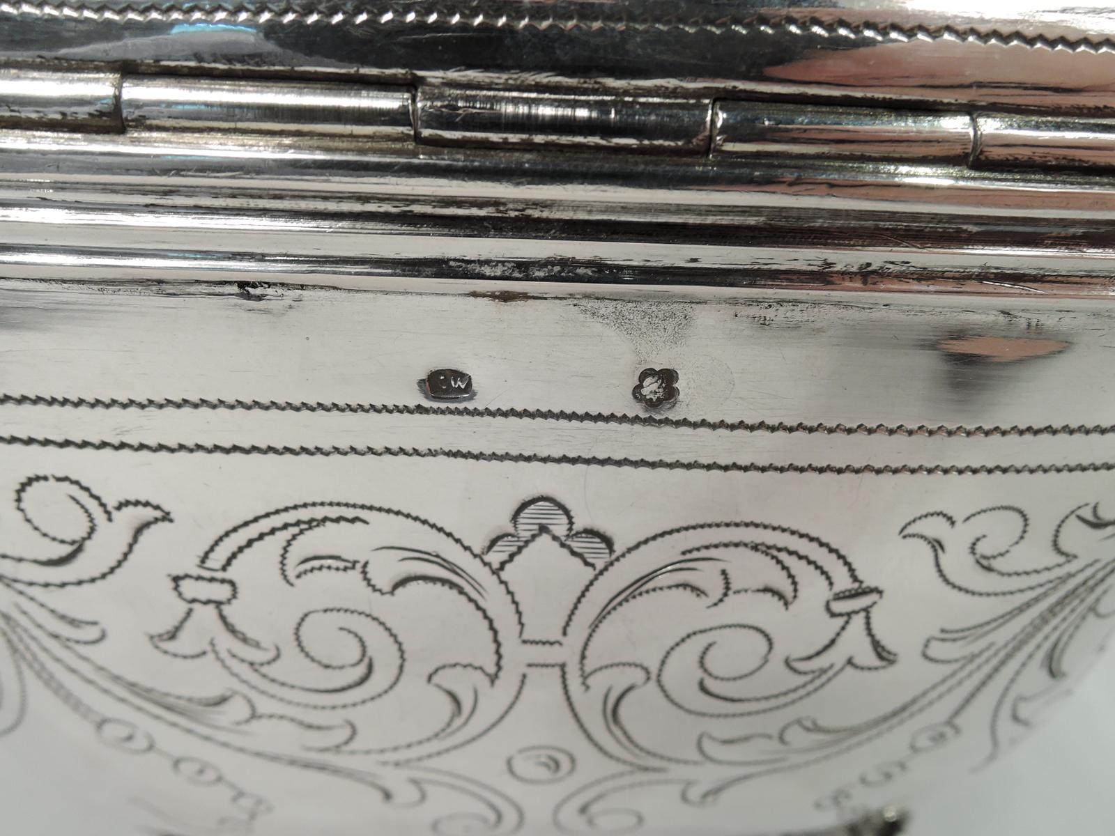 Antique Austrian Classical Silver Keepsake Casket Box 2