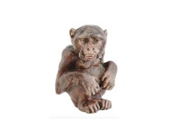 Antique Austrian Cold Painted Bronze Monkey Figure