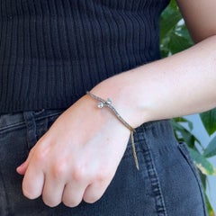 Antique Austrian Diamond Yellow Gold Toi Et Moi Bracelet