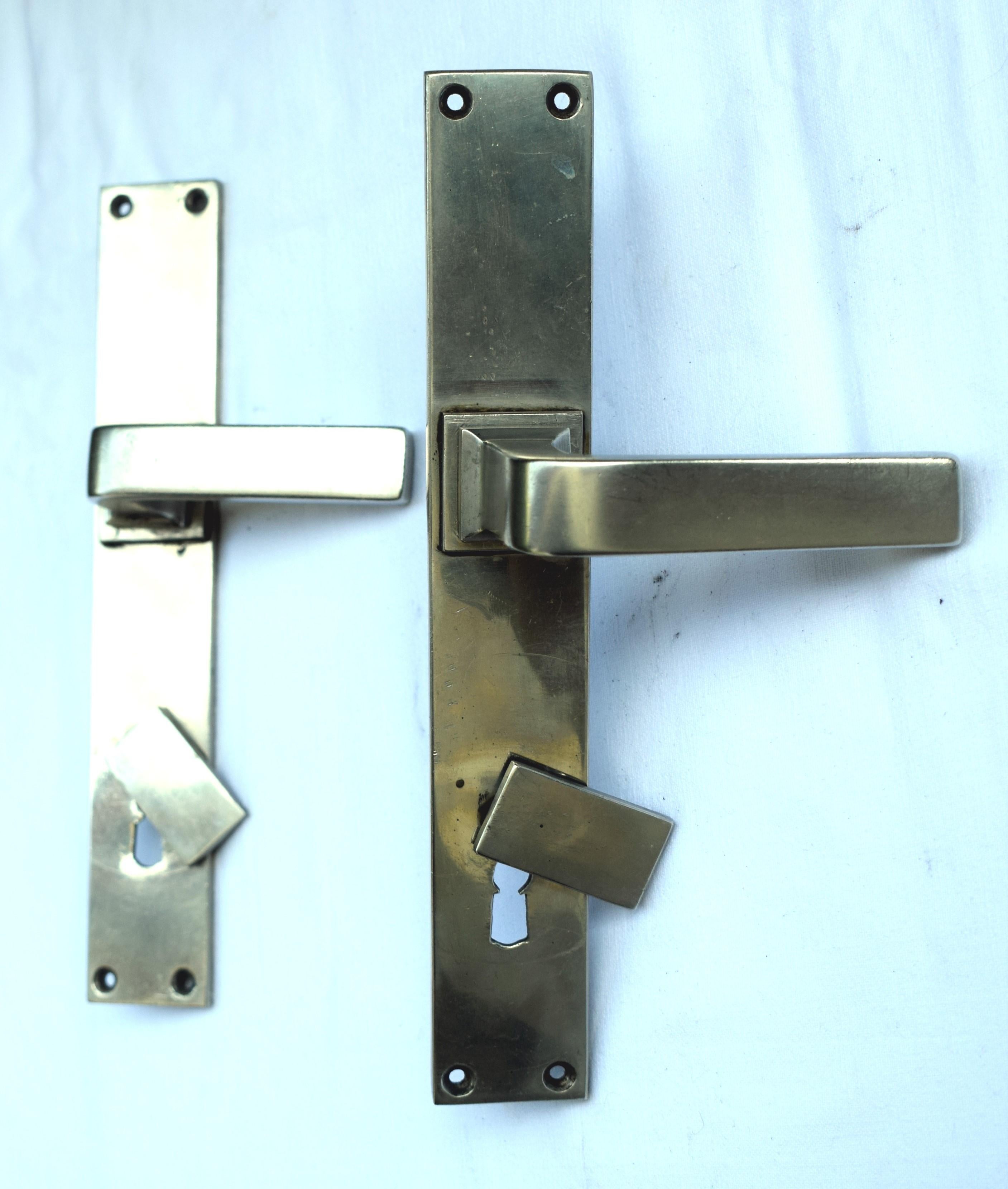 Pomos de puerta austriacos antiguos de Otto Wagner, juego de 2 en venta 2