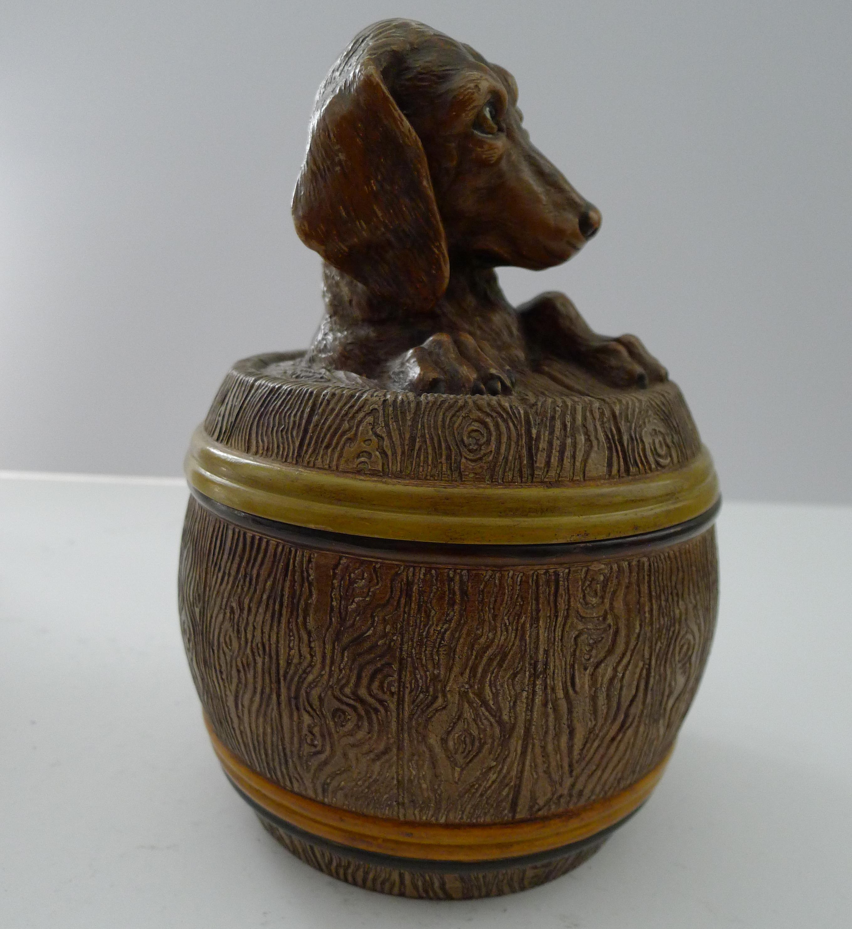 Antique Austrian Figural Tobacco Jar by Johann Maresch 1