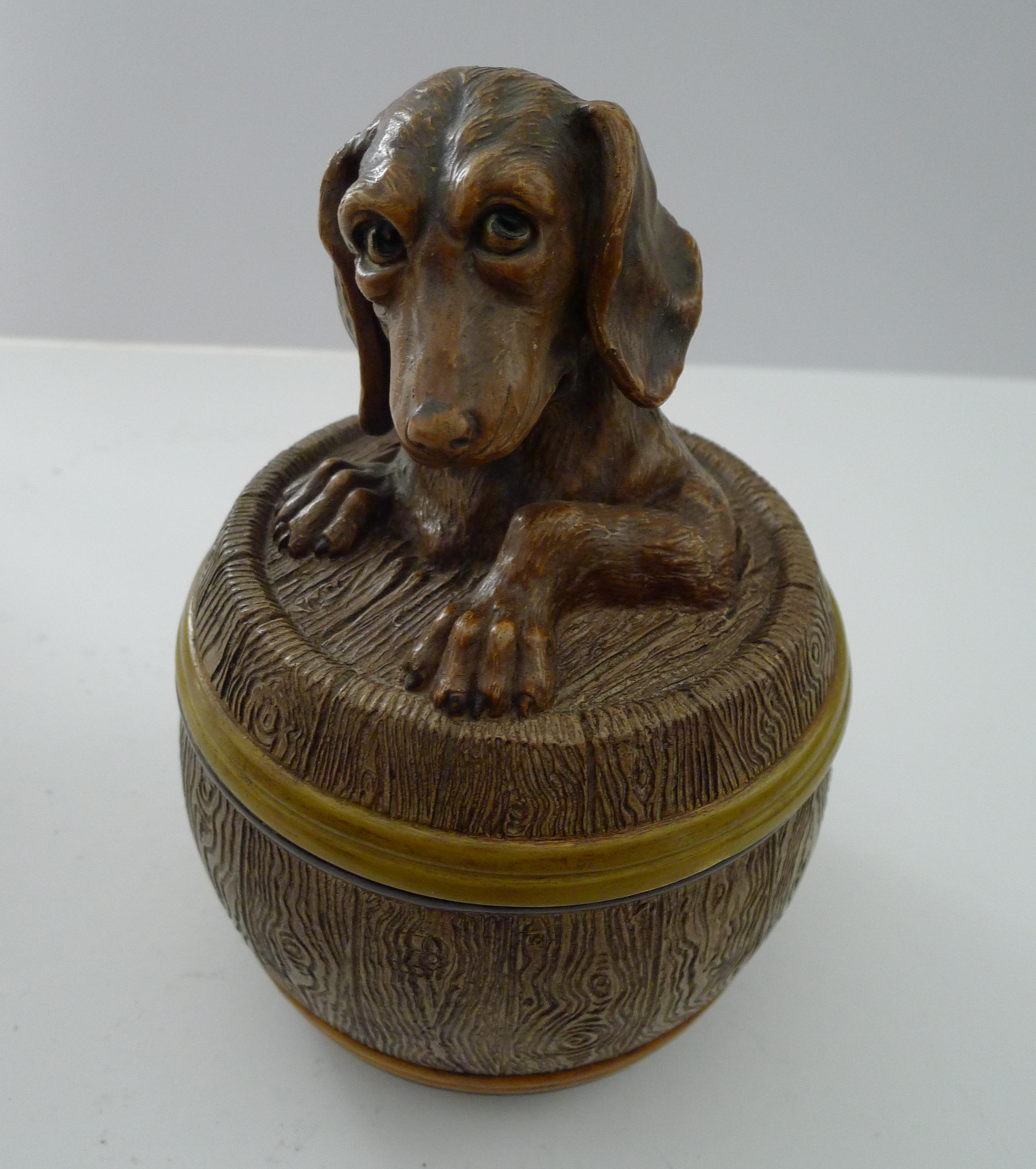 Antique Austrian Figural Tobacco Jar by Johann Maresch In Good Condition For Sale In Bath, GB