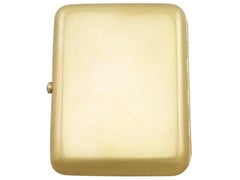 Antique Austrian Gemstone and Yellow Gold Cigarette Case