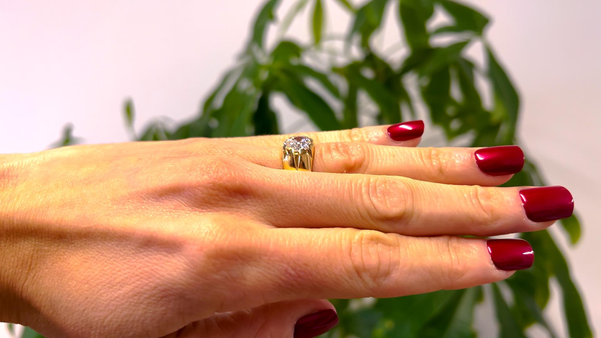 Antike österreichische GIA 2,00 Karat Old Mine Cut Diamant 14k Rose Gold Ring im Zustand „Gut“ in Beverly Hills, CA