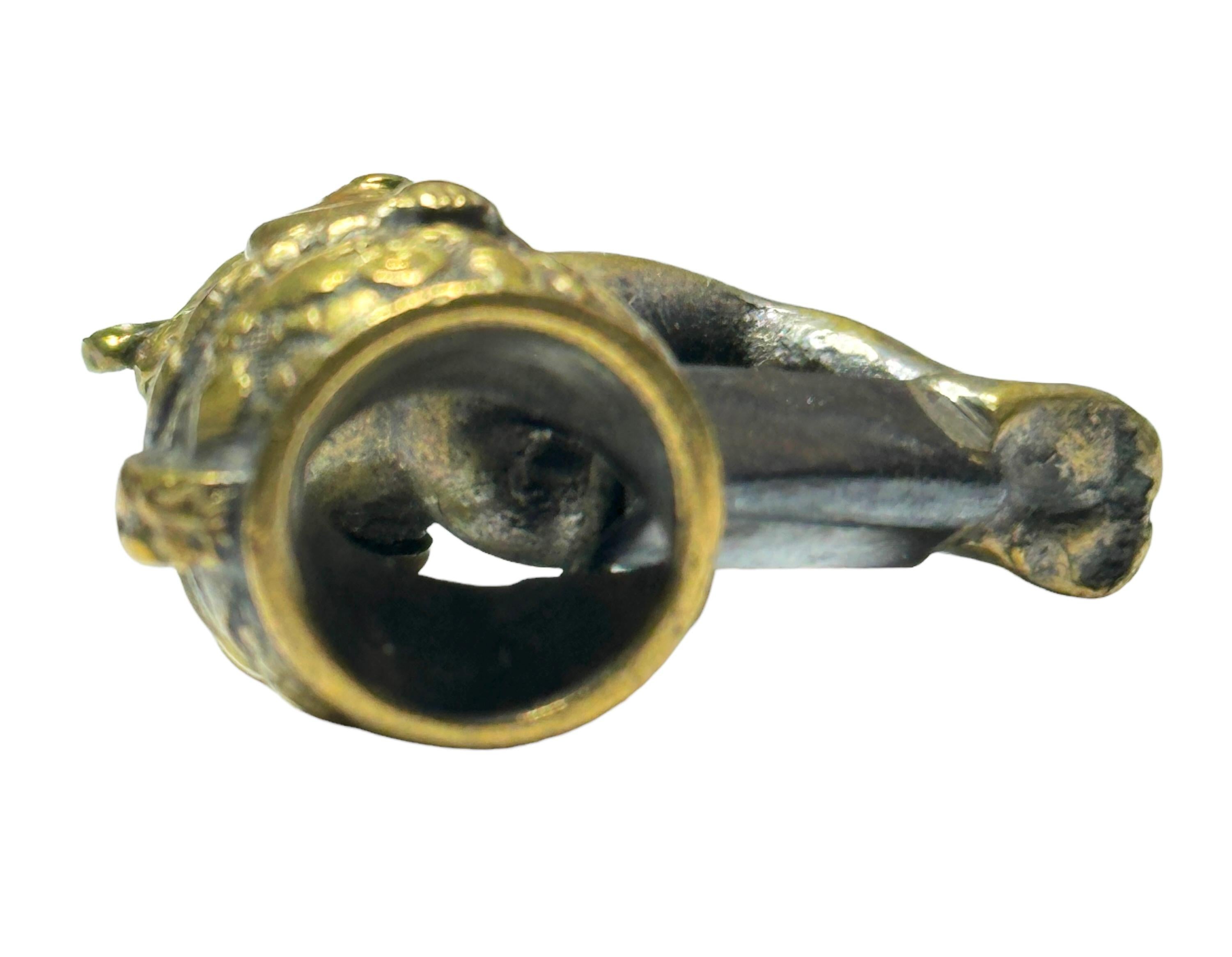 Antique Austrian Girl Figural Cigar Cutter for Pocket Watch Chain, FOB, 1890s For Sale 3