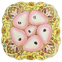 Antique Austrian Hand-Painted Royal Vienna Porcelain Oyster Plate, circa 1890