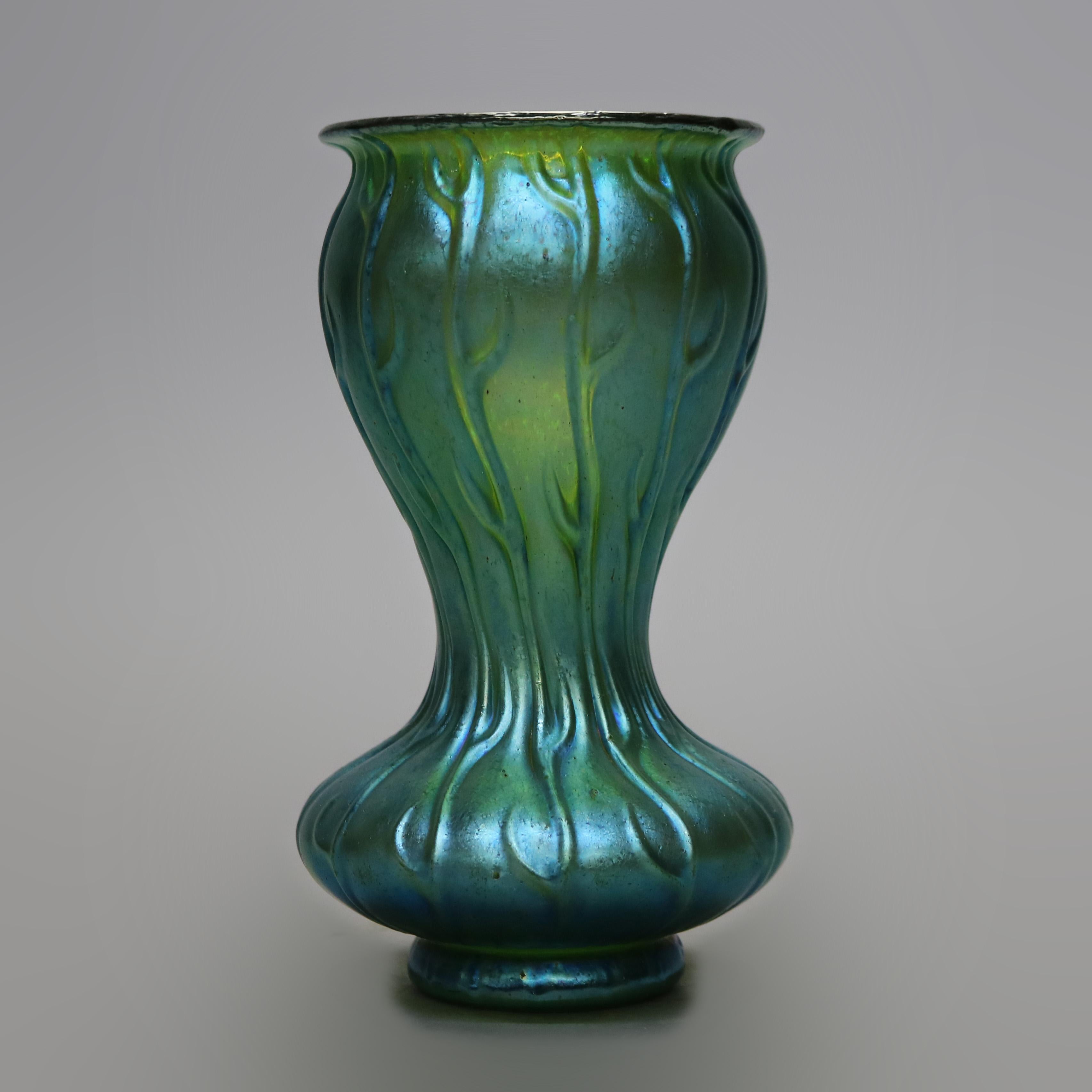 20th Century Antique Austrian Loetz Art Glass Neptune Vase, Circa 1920