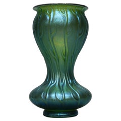 Antique Austrian Loetz Art Glass Neptune Vase, Circa 1920