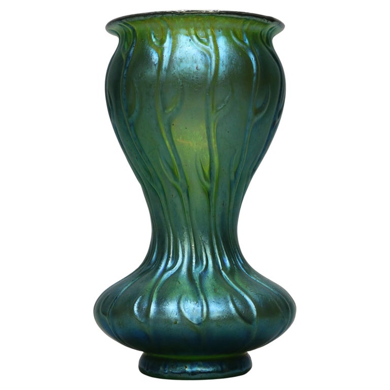 Antique Austrian Loetz Art Glass Neptune Vase, Circa 1920 For Sale