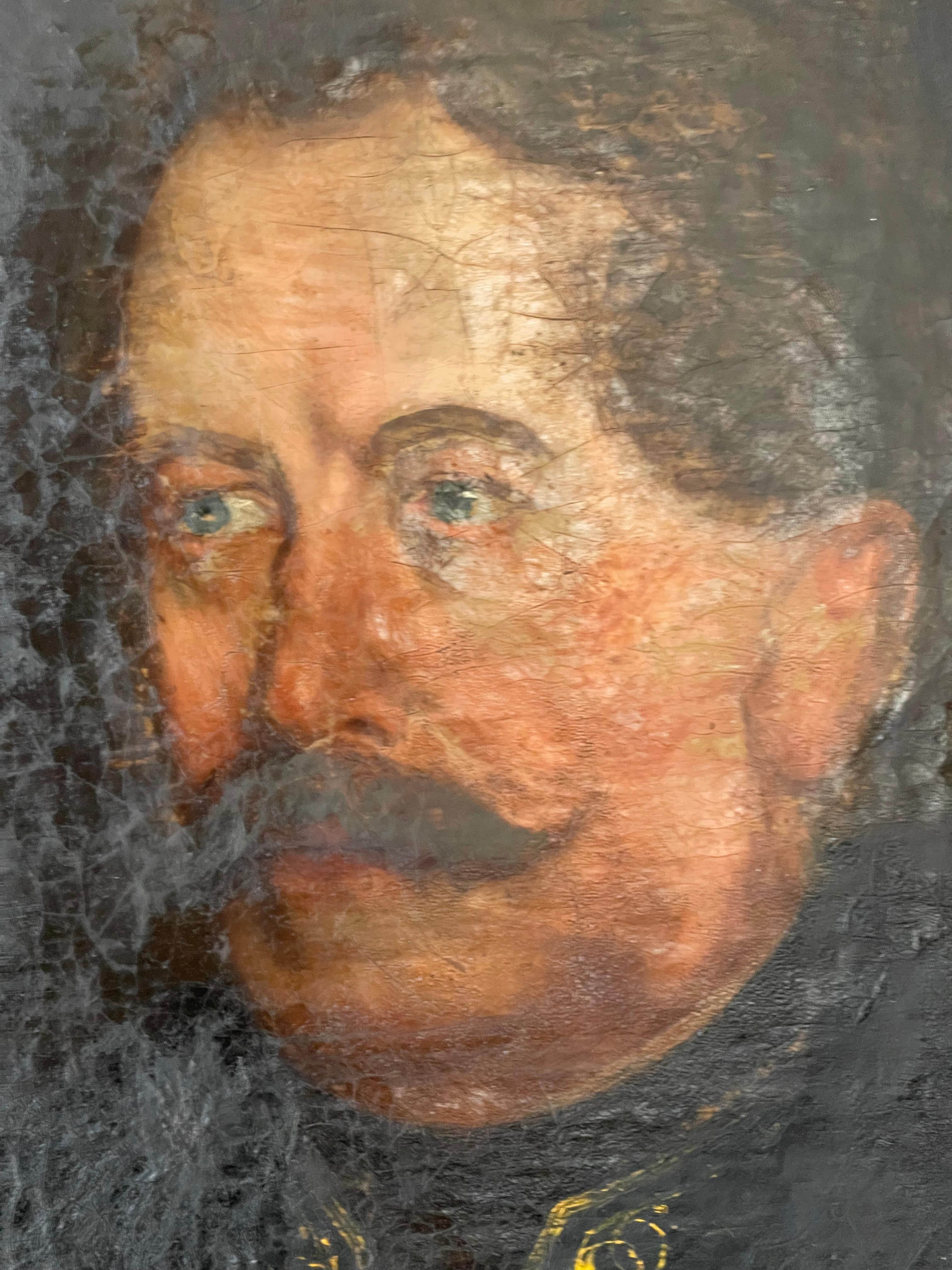 Antiguo Retrato Militar Austriaco Enmarcado en venta 1