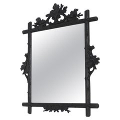 Antique Austrian Oak Leaf Mirror