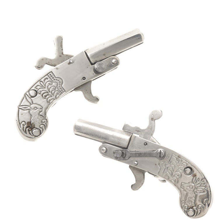 Antique Austrian Pistol Cufflinks at 1stDibs