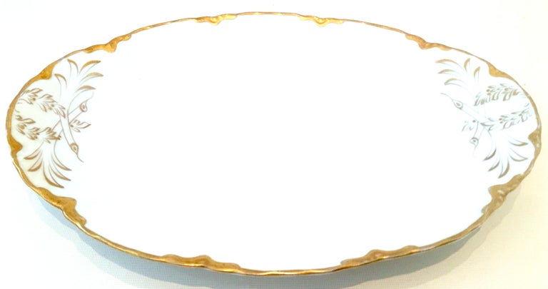Antique Austrian Porcelain & 22K Gold Lidded Tureen and Large Platter Set of Two For Sale 6