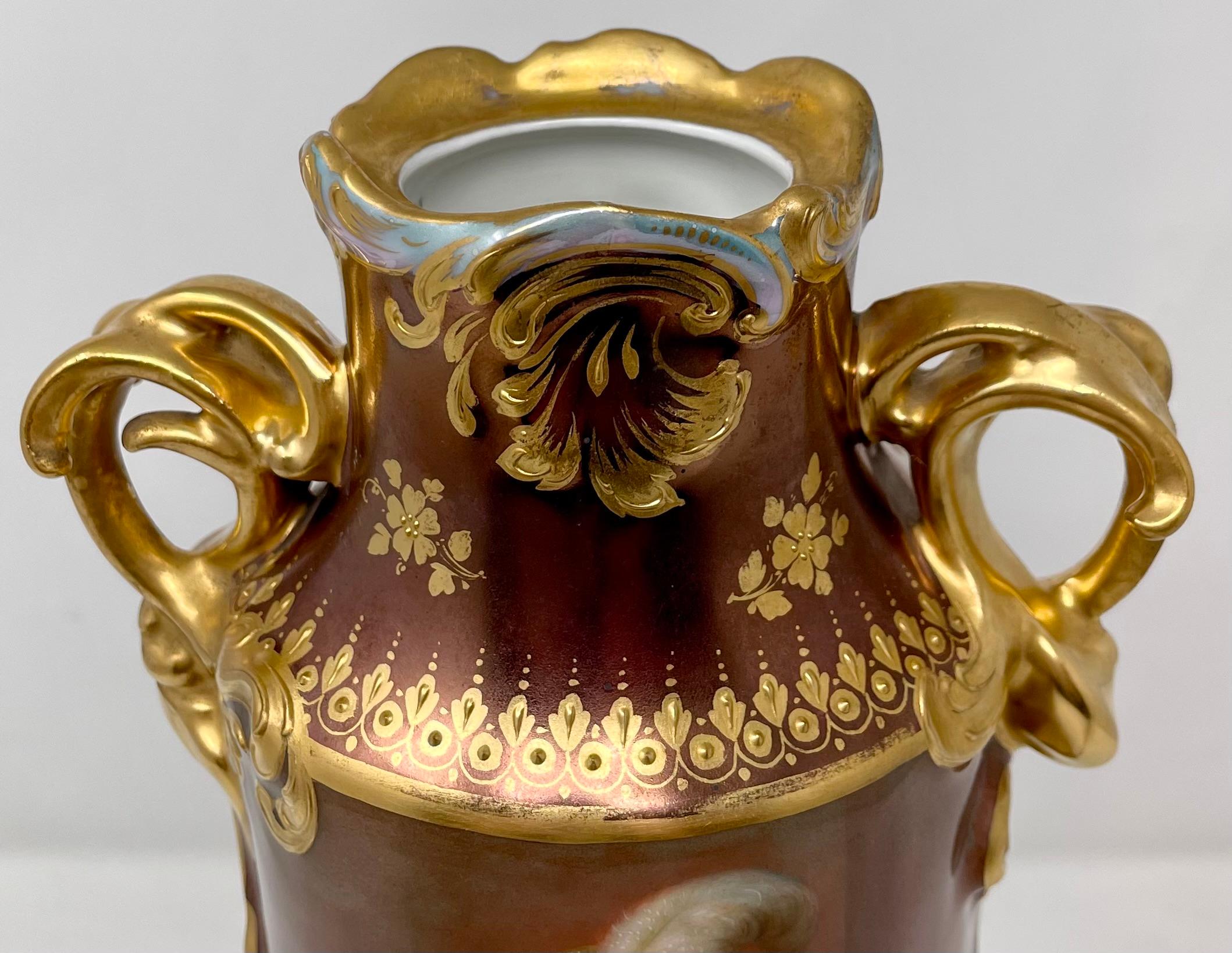 Antique Austrian Porcelain Urn & Cover with Portrait by Thomas Gainsborough For Sale 2