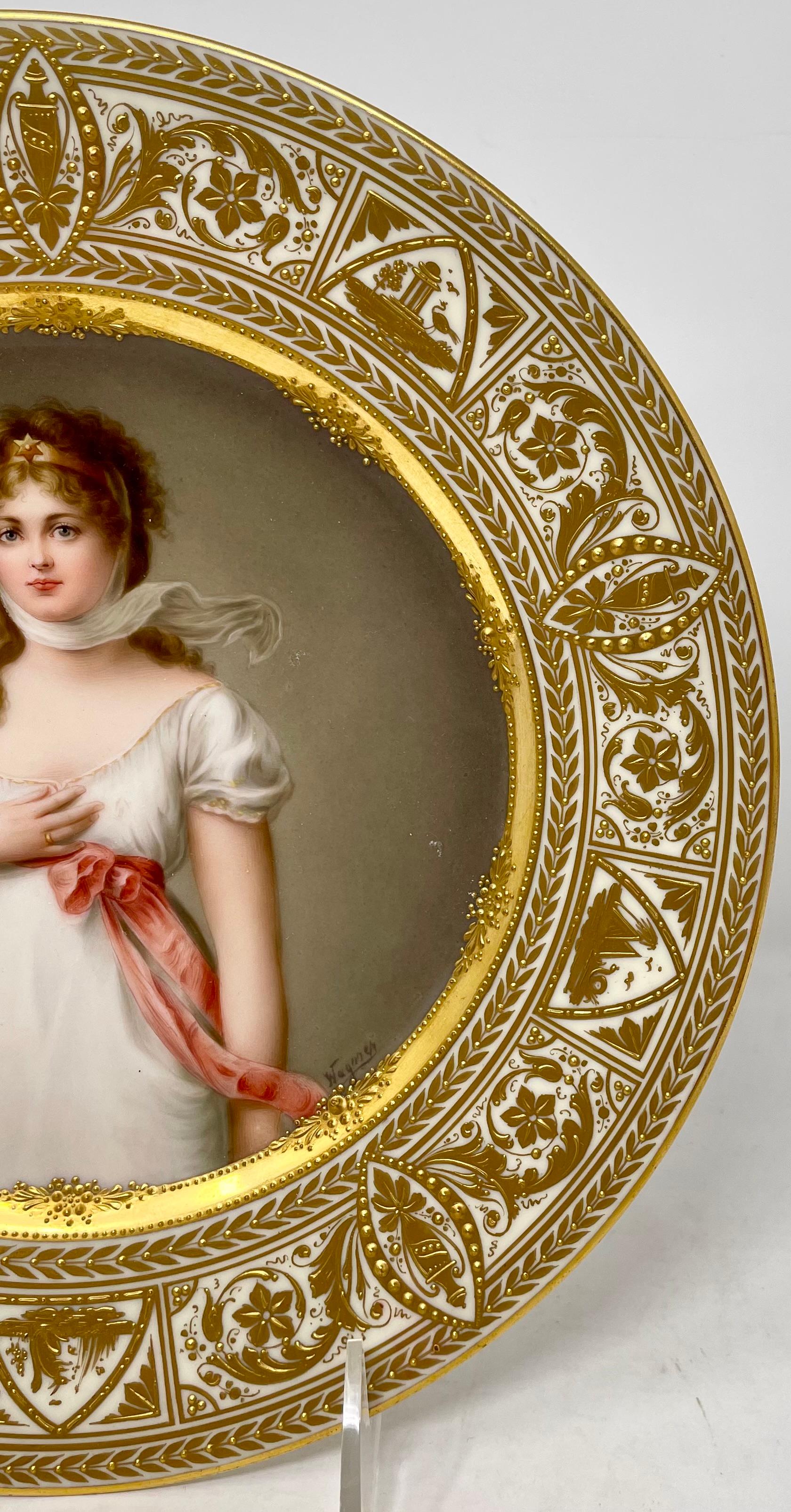 Antiker österreichischer Royal Vienna Porcelain Goldener Teller der Königin Louise von Preußen. (Österreichisch) im Angebot