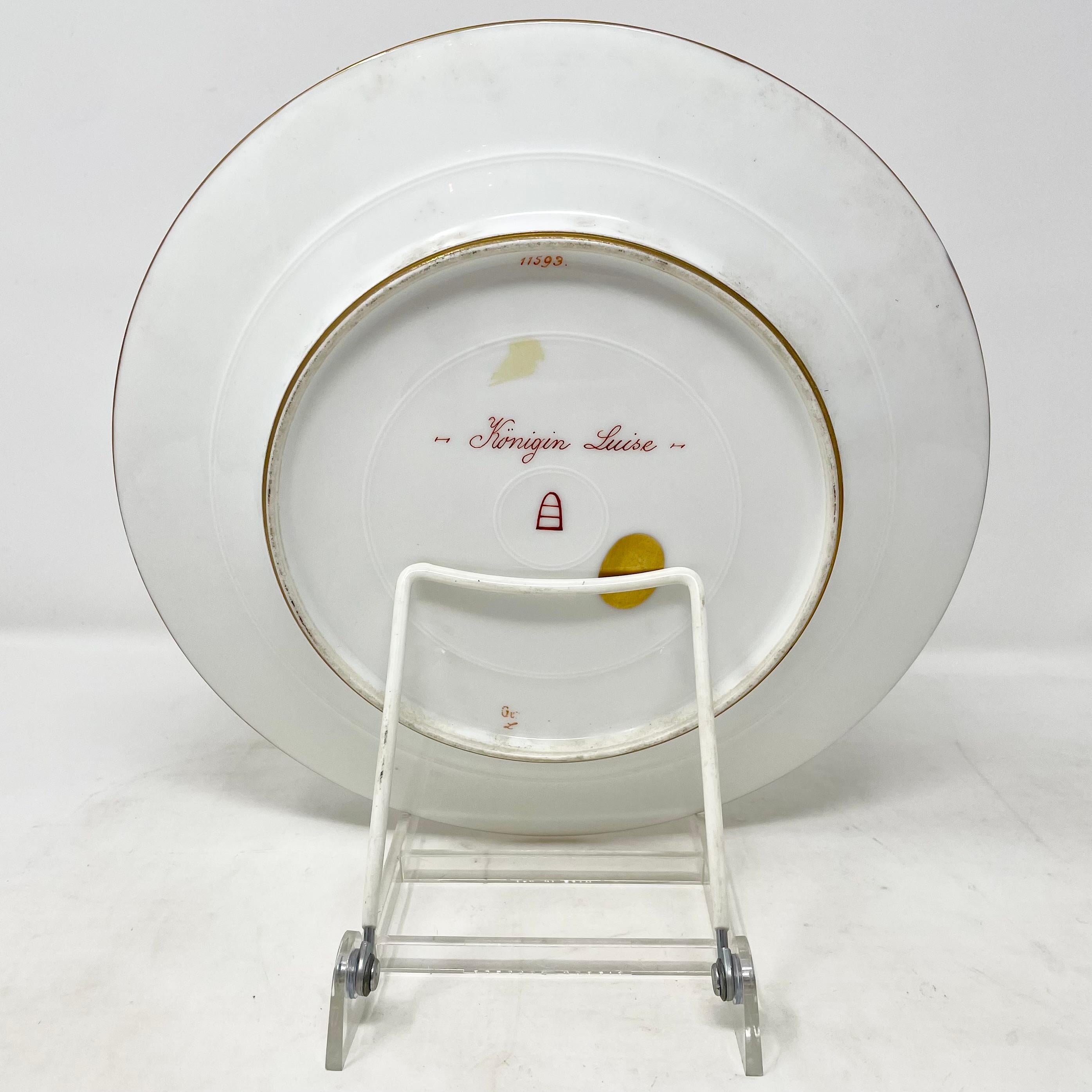 Antiker österreichischer Royal Vienna Porcelain Goldener Teller der Königin Louise von Preußen. (Porzellan) im Angebot