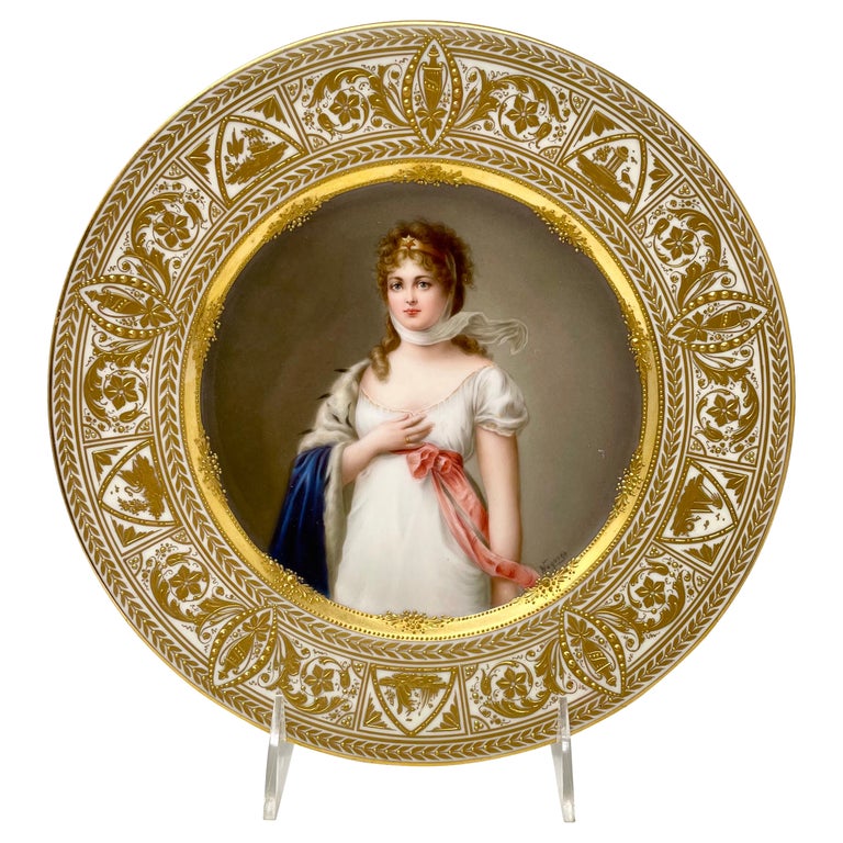 Antiker österreichischer Royal Vienna Porcelain Goldener Teller der Königin Louise von Preußen. im Angebot bei 1stDibs Deutschland