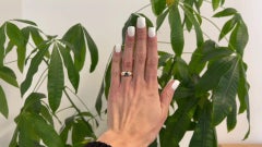 Antique Austrian Sapphire Diamond 14 Karat Yellow Gold Three Stone Band Ring