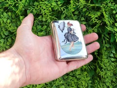 Antique Austrian Silver and Enamel Cigarette Case