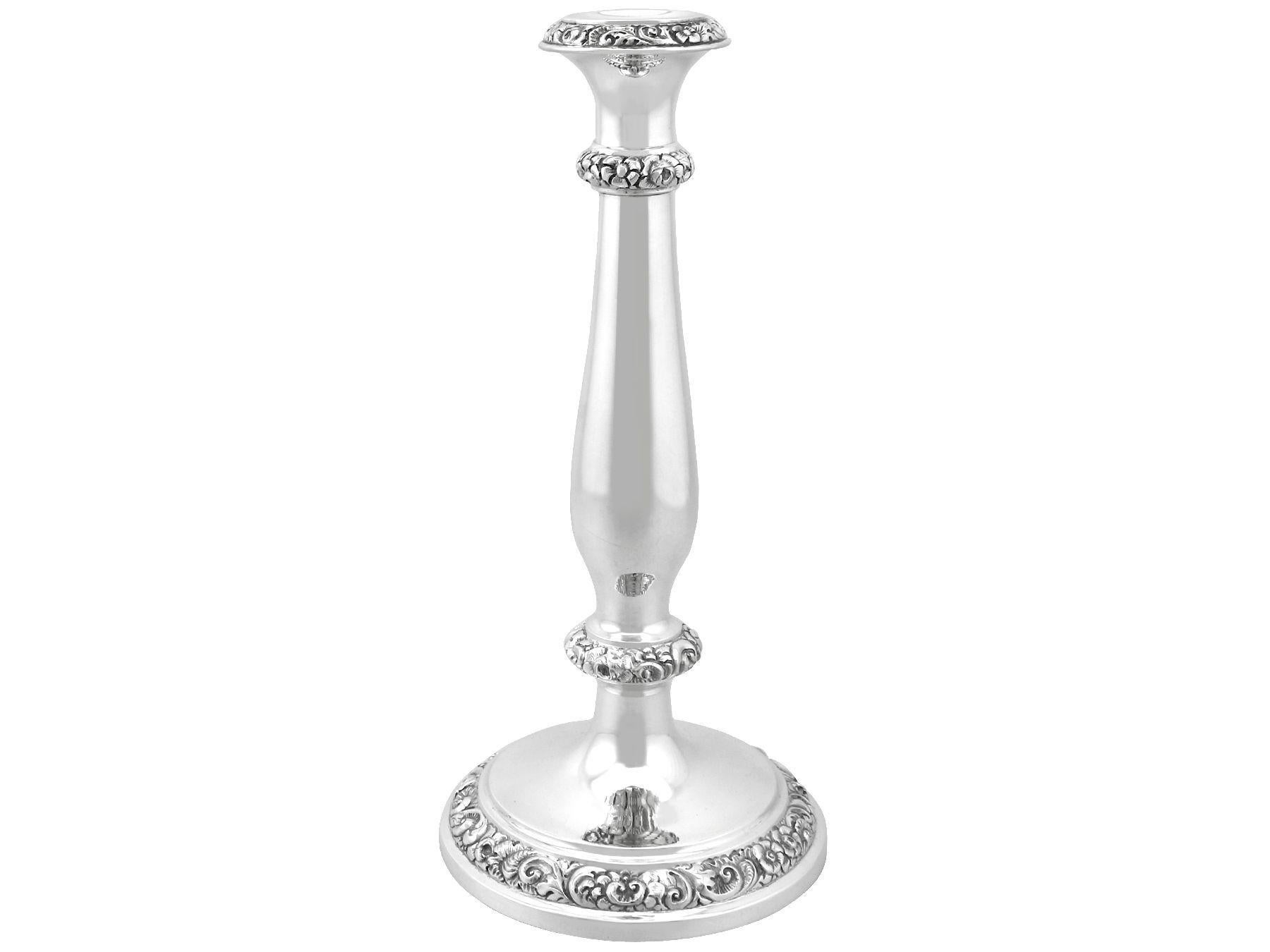 Antique Austrian Silver Candle Holders For Sale 1