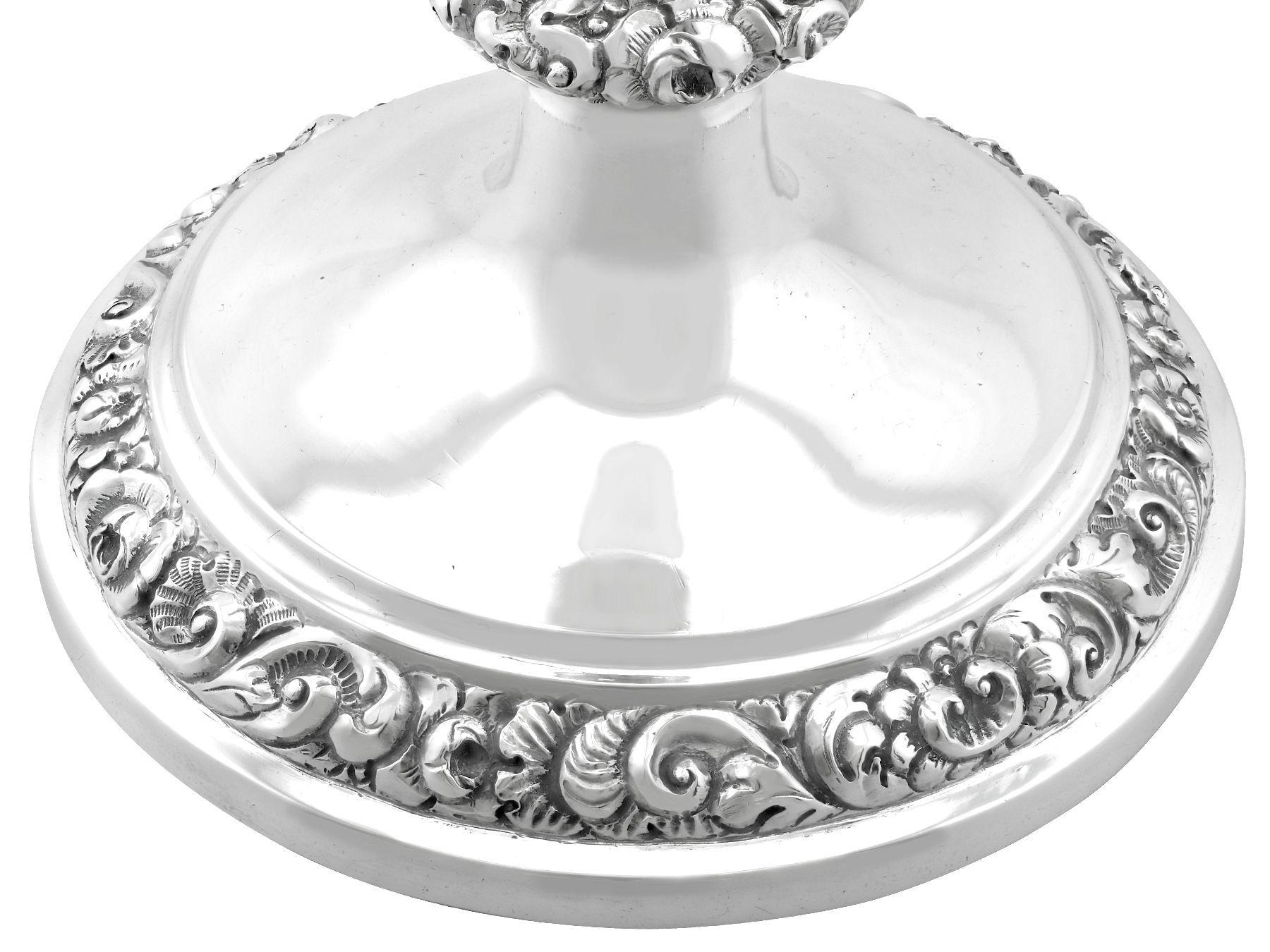 Antique Austrian Silver Candle Holders For Sale 2