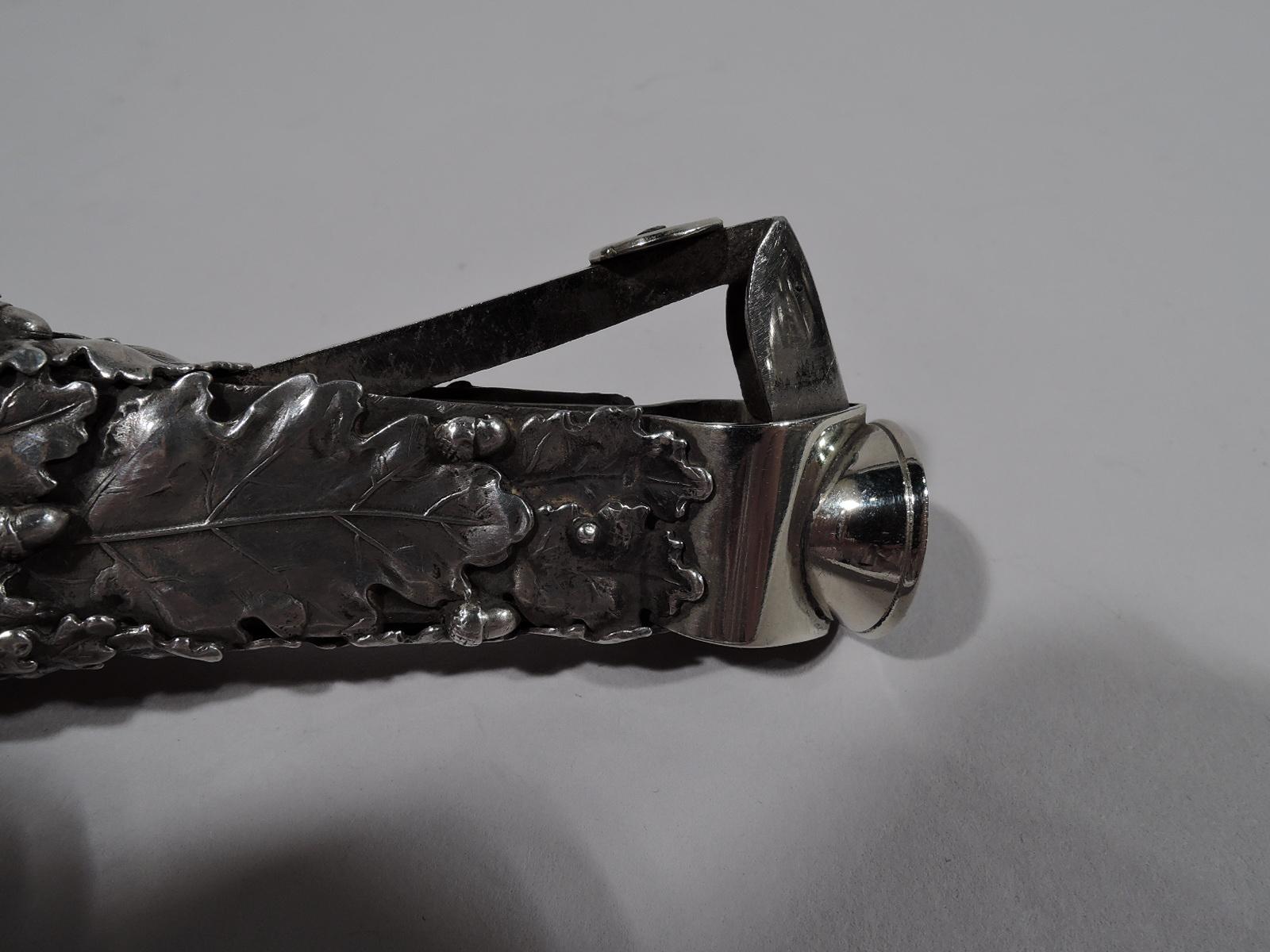 19th Century Antique Austrian Silver Cigar Cutter with Floppy-Eared Hound’s Head