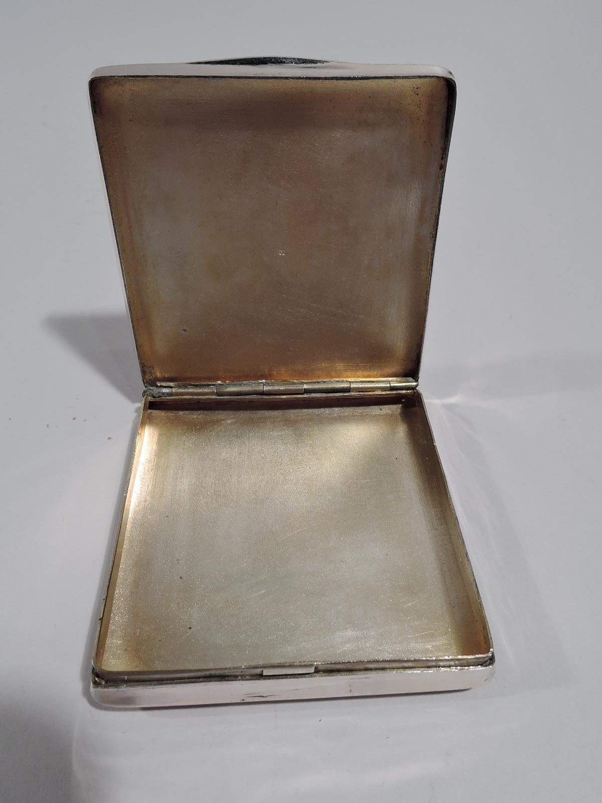 Edwardian Antique Austrian Silver and Enamel Floppy-Eared Spaniel Dog Case