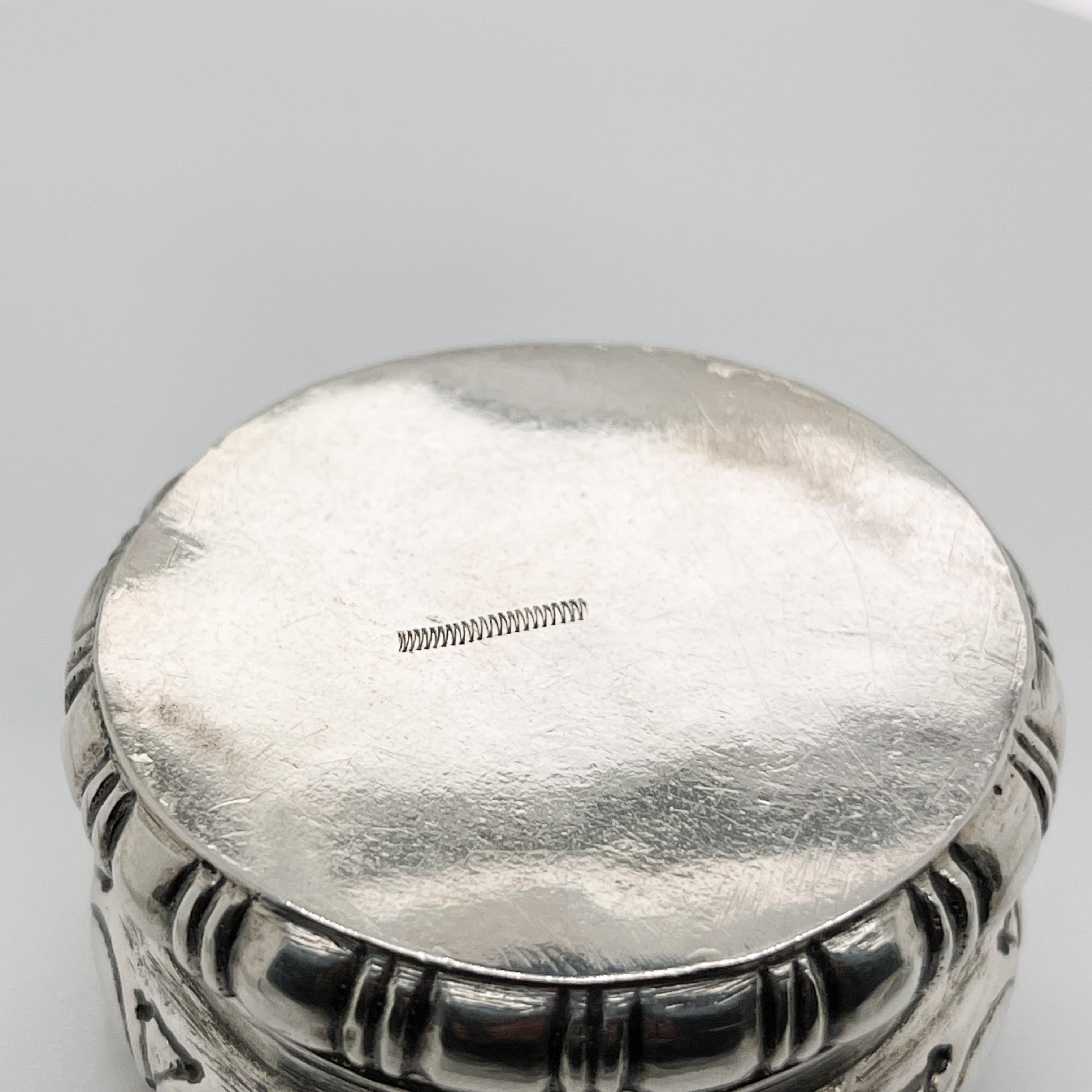Antique Austrian Silver & Enamel Snuff or Patch Box For Sale 12