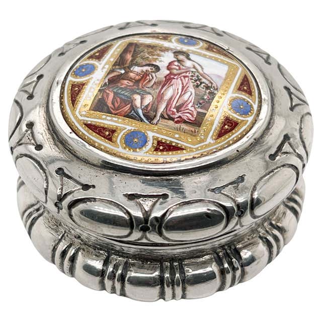 Vintage Gold Plated and Enamel Pill Box For Sale at 1stDibs | stratton ...