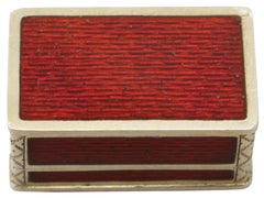 Antique Austrian Silver Gilt and Enamel Pill Box