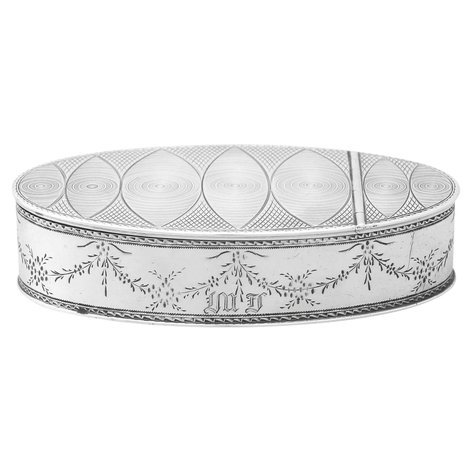 Antique Austrian Silver Table Snuff Box For Sale