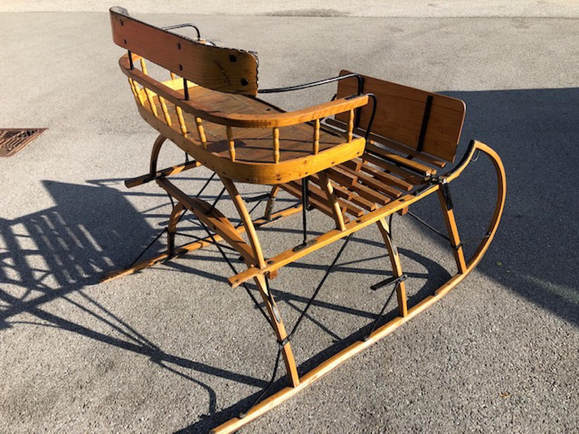 Hand-Crafted Antique Austrian Snow Sledge from the Salzkammergut For Sale